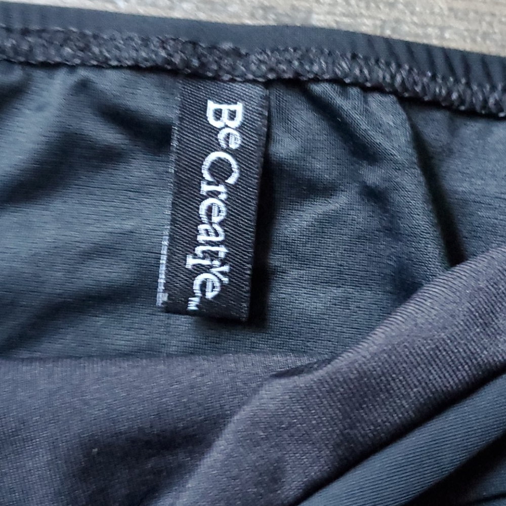 Be Creative Solid Black Faux Wrap Bikini Bottom - Picture 3 of 6